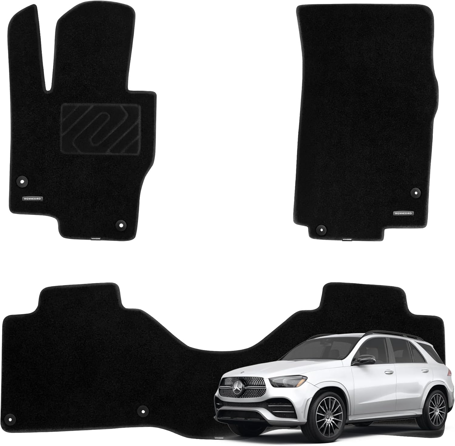 WENNEBIRD Superior Carpet Floor Mats for 2020 2024 Mercedes Benz GLE SUV 3pc