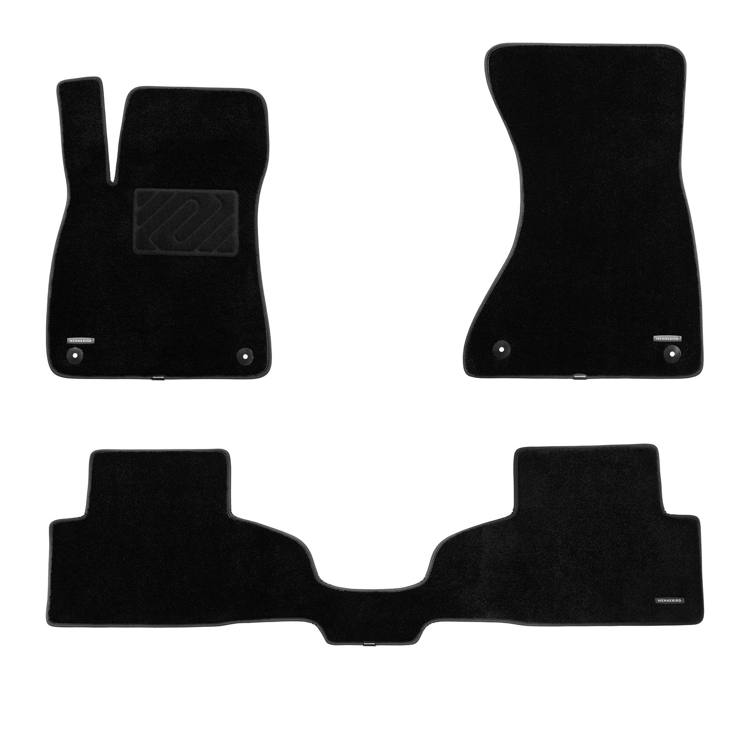 WENNEBIRD Superior Carpet Floor Mats for 2018-2025 Audi A4, A4 Allroad, S4 (B9), 0.5 Inch Thickness Rugs