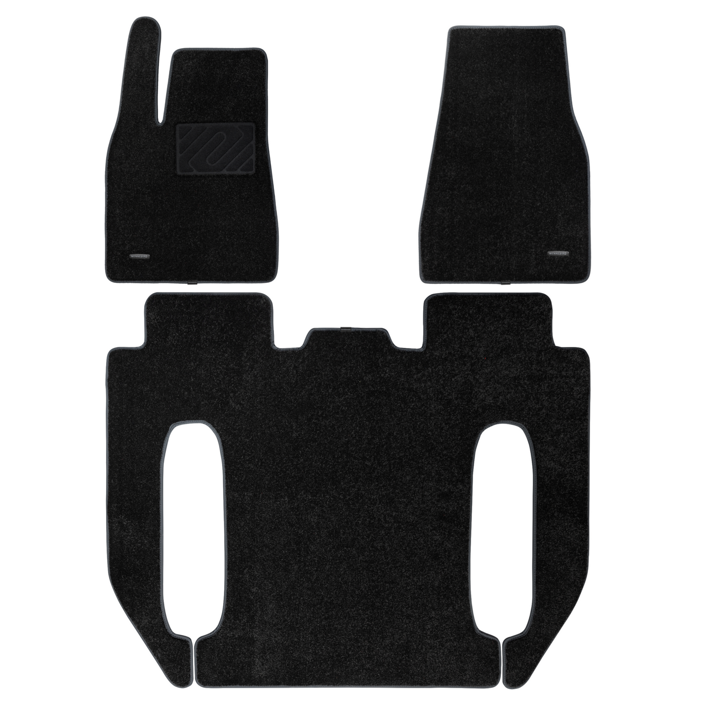 WENNEBIRD Superior Carpet Floor Mats for 2021-2024 Tesla Model X 7 Seater - 4pc