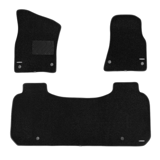 Carpet Floor Mats for 2019-2024 Ram 1500 Crew Cab New Body (w/Factory UnderSeat Storage), 0.6-Inch Ultra-Thick