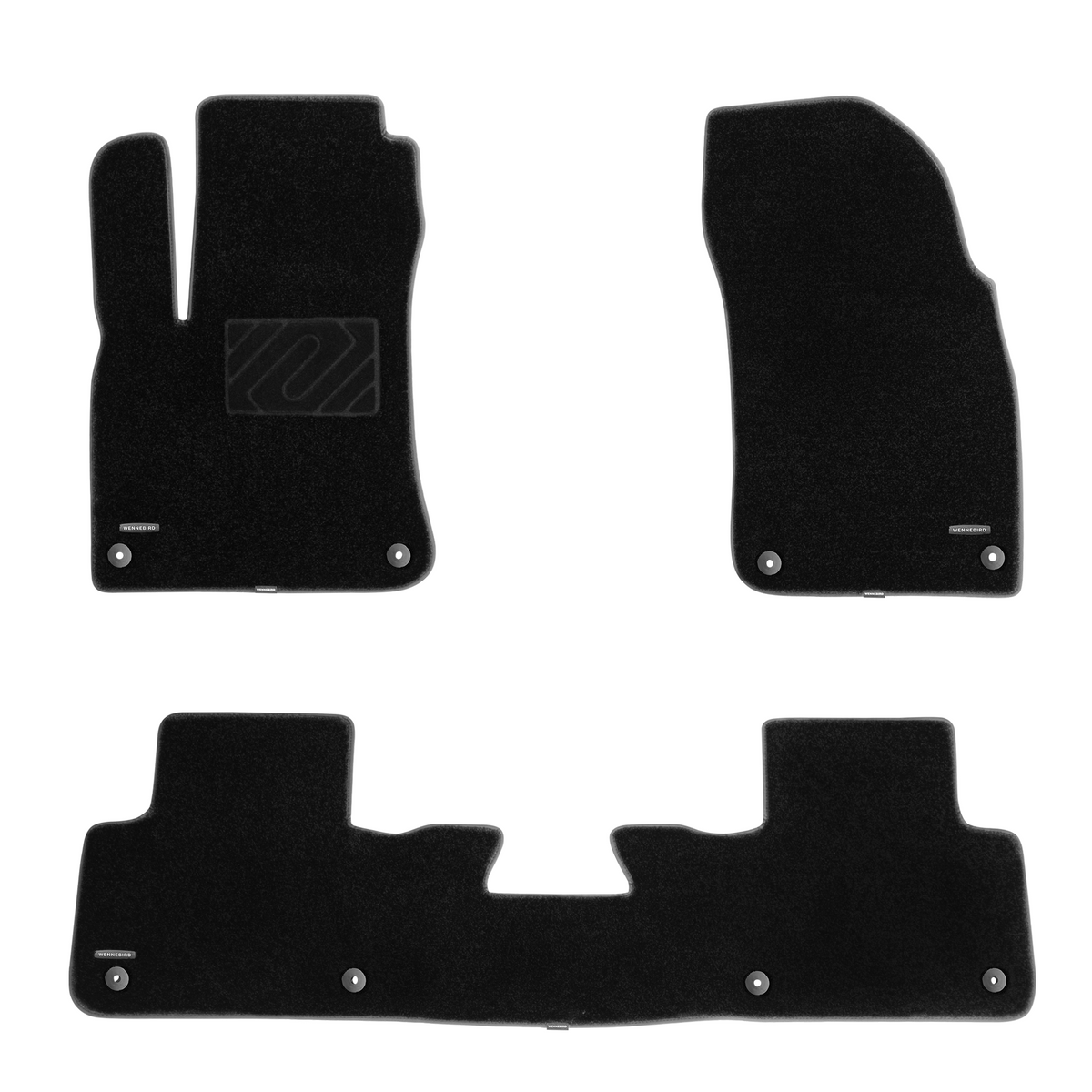 WENNEBIRD 3-piece carpet floor mat set for 2019–2026 Porsche Cayenne
