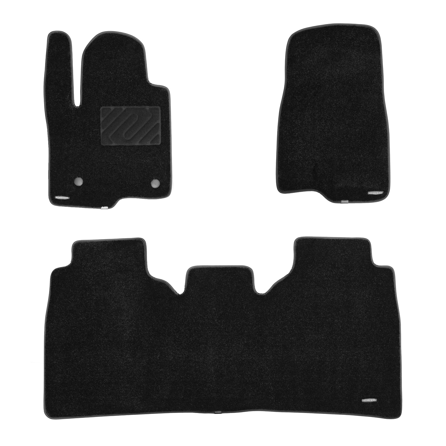 WENNEBIRD Superior Carpet Floor Mats for 2019-2025 Chevrolet Silverado 1500, 2020-2025 Silverado 2500/3500 HD Crew Cab with Rear Underseat Storage Box, 0.6 Inch Thickness Rugs