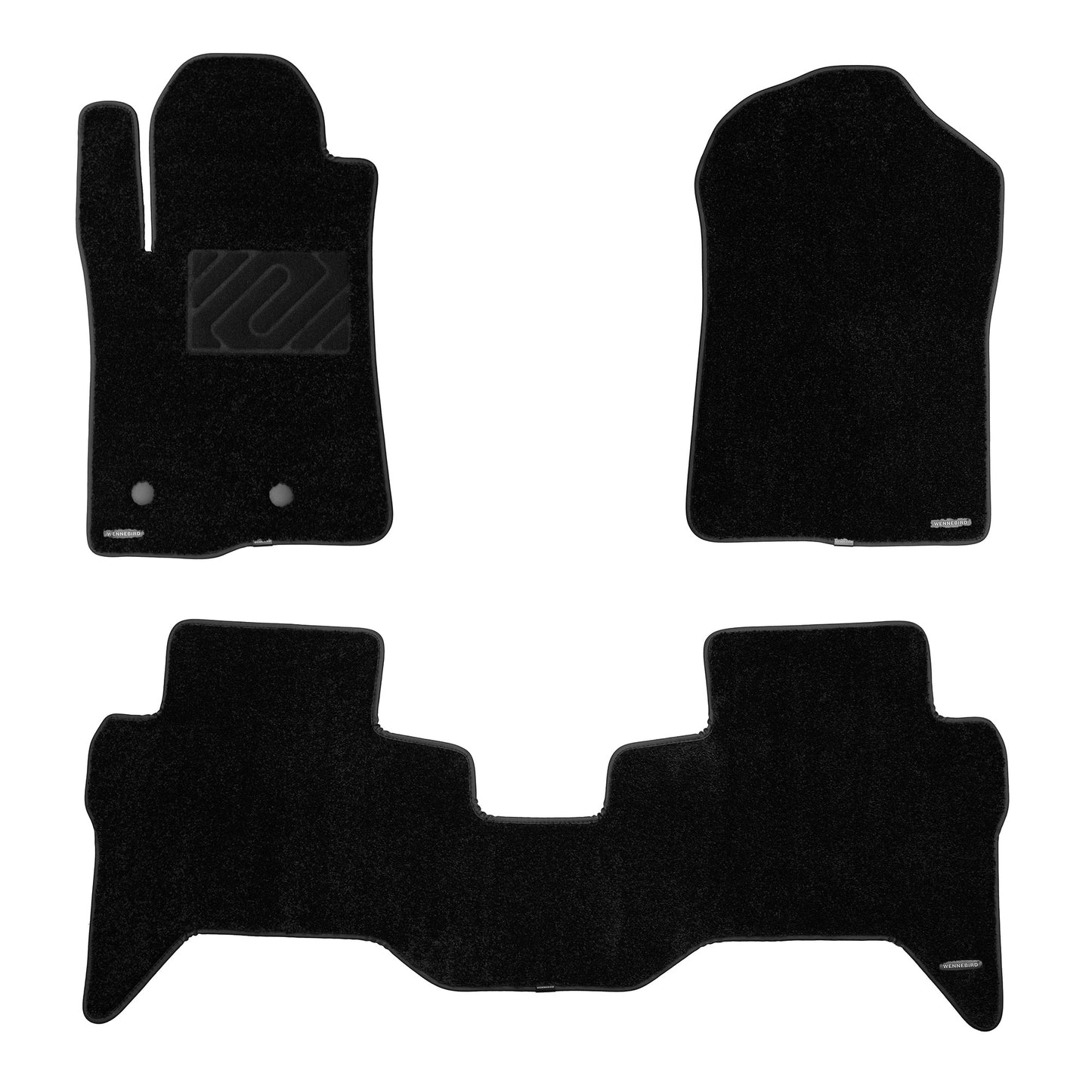 WENNEBIRD Superior Carpet Floor Mats for 2024-2025 Ford Ranger SuperCrew, 0.6-Inch Ultra-Thick