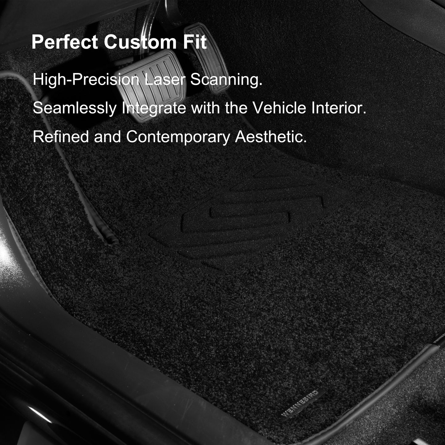WENNEBIRD Superior Carpet Floor Mats for 2020-2025 Tesla Model Y, 0.6 Inch Thickness Rugs