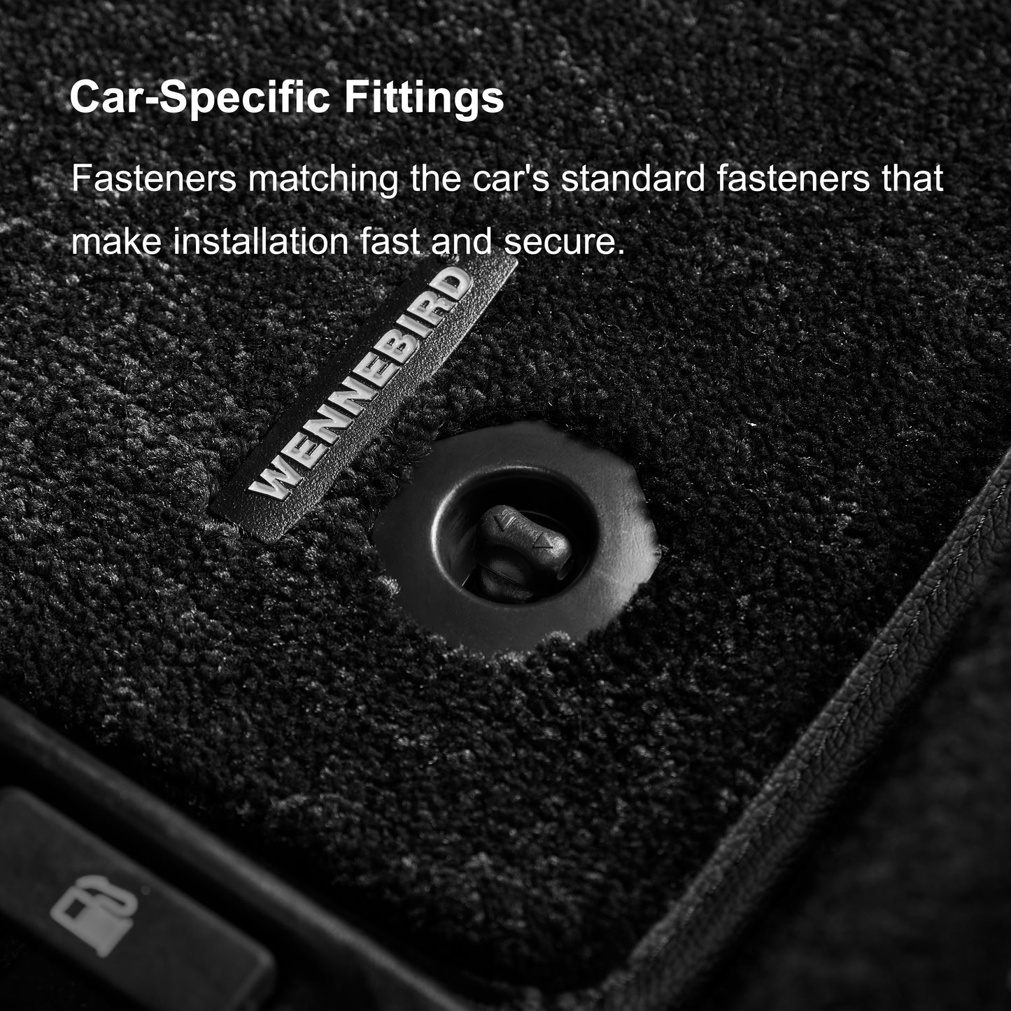WENNEBIRD Superior Carpet Floor Mats for 2016-2025 Honda Civic (10th Gen), Hatchback, Type R (11th Gen), 0.5 Inch Thickness Rugsck