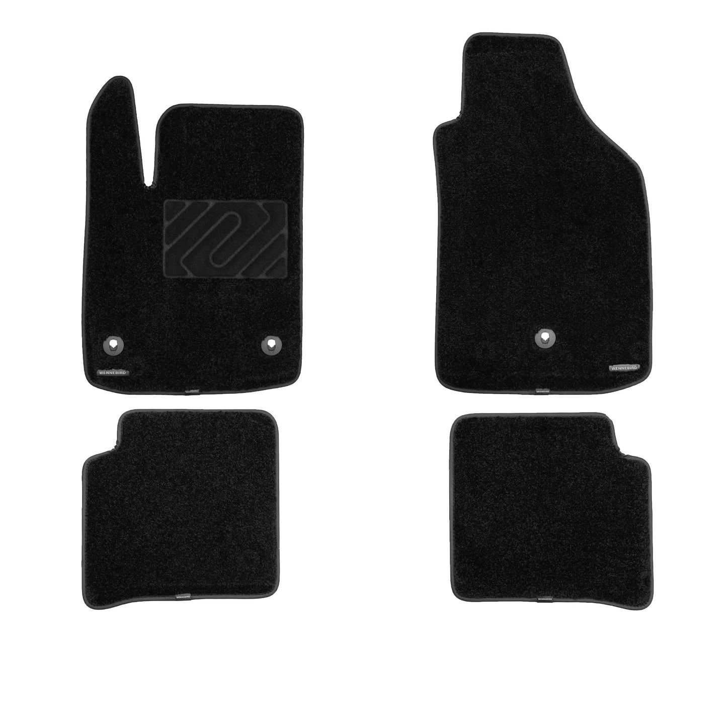 Carpet Floor Mats for 2011-2019 Fiat 500, 0.6-Inch Ultra-Thick