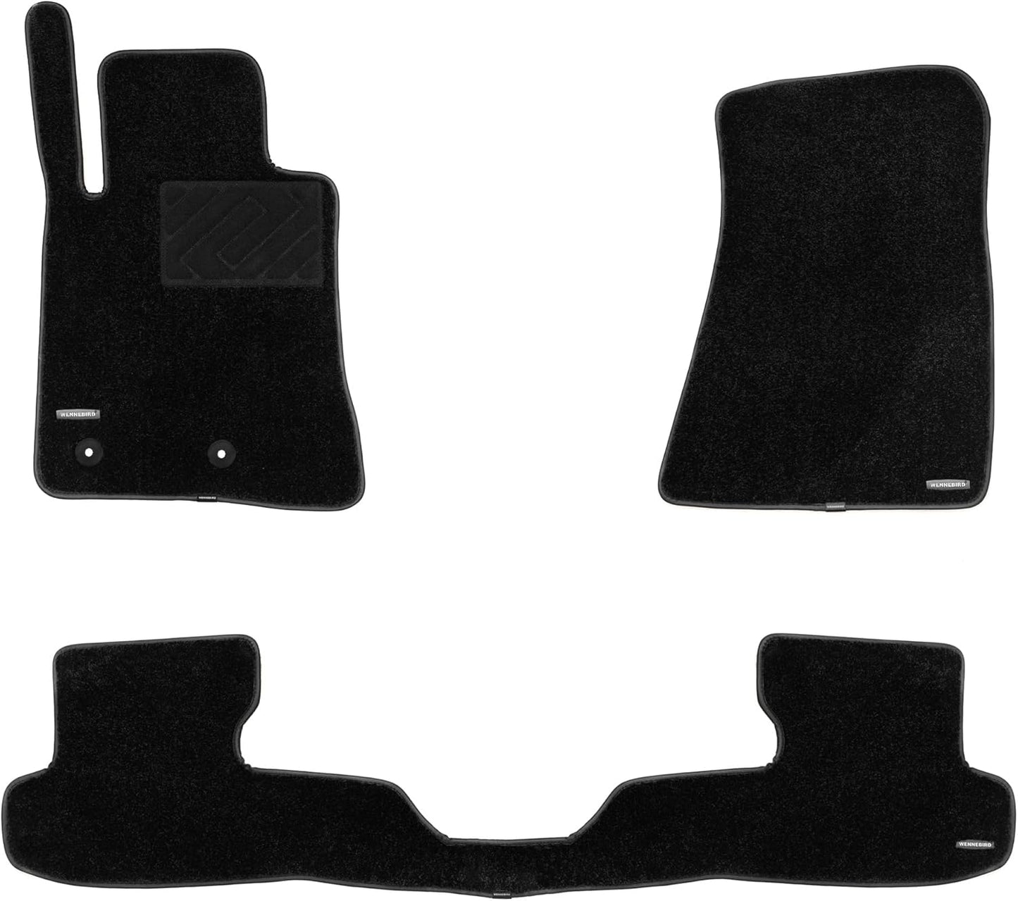 WENNEBIRD Superior Carpet Floor Mats for 2015-2025 Ford Mustangt, Mustang GT, 0.6 Inch Thickness Rugs