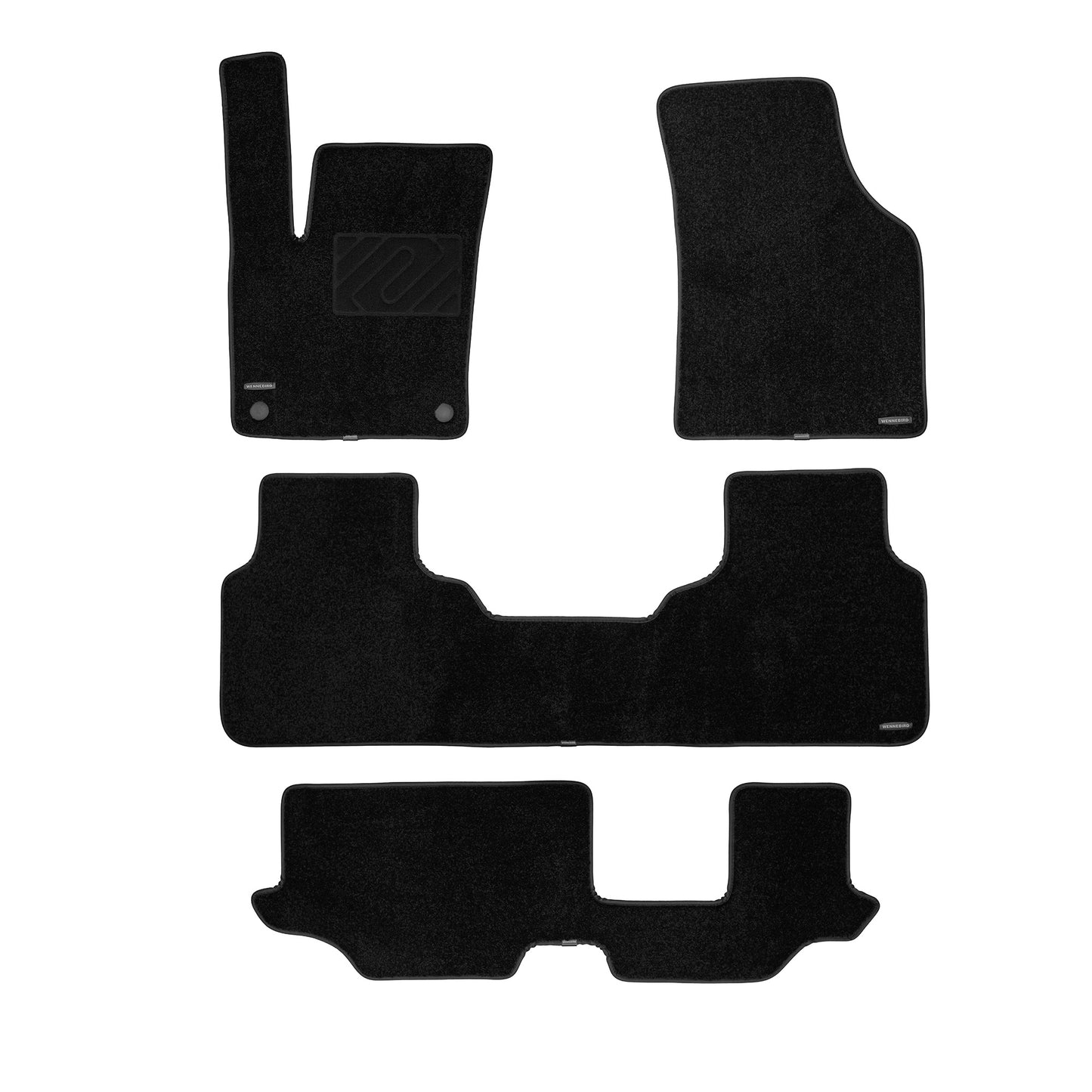 Carpet Floor Mats for 2018-2026 Volkswagen Atlas 7 Seats (Not for 6 Seats and Cross Sport), 0.6-Inch Ultra-Thick