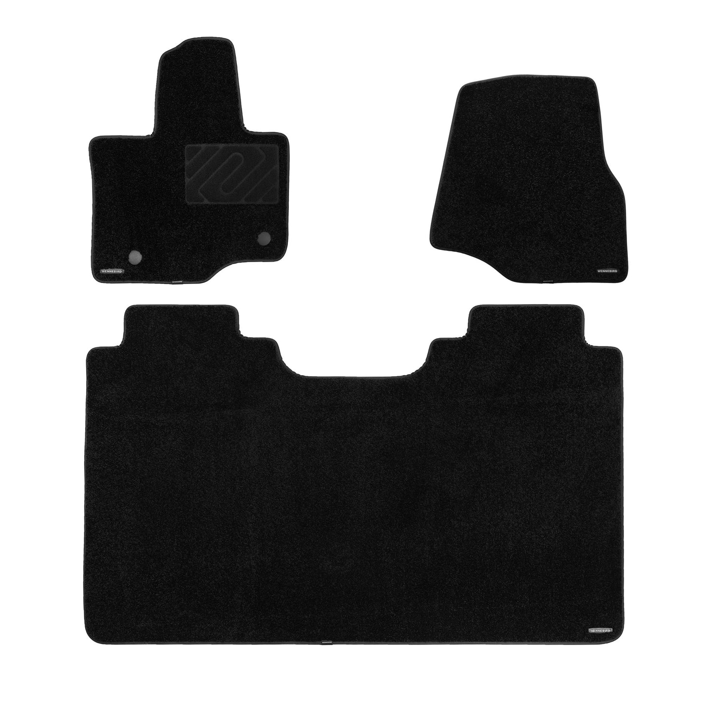 WENNEBIRD Superior Carpet Floor Mats for 2017-2025 Ford Super Duty F-250/F-350/F-450 Crew Cab, 0.6-Inch Ultra-Thick