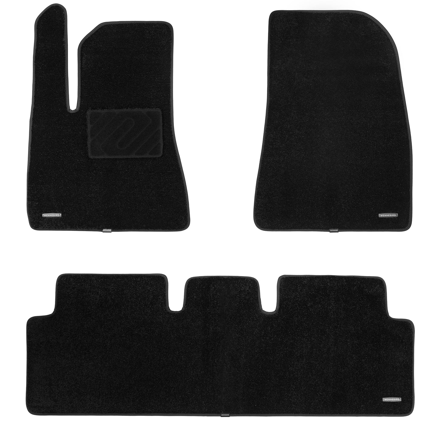 WENNEBIRD Superior Carpet Floor Mats for 2017-2025 Tesla Model 3 (Highland), 0.6 Inch Thickness Rugs