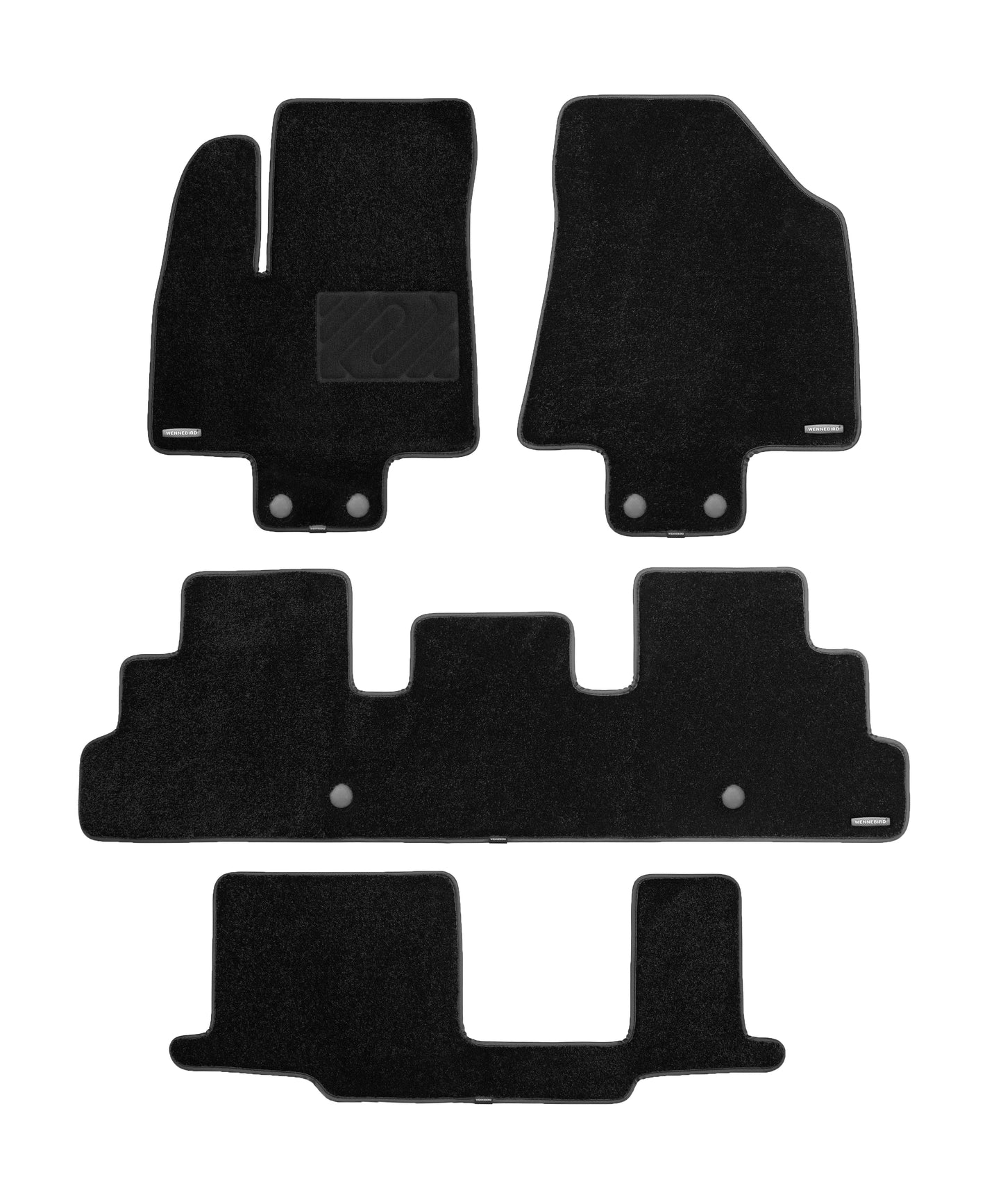 WENNEBIRD Superior Carpet Floor Mats for 2022-2025 Infiniti QX60 7 Seater / 2022-2025 Nissan Pathfinder 8 Seater, 0.6 Inch Thickness Rugs