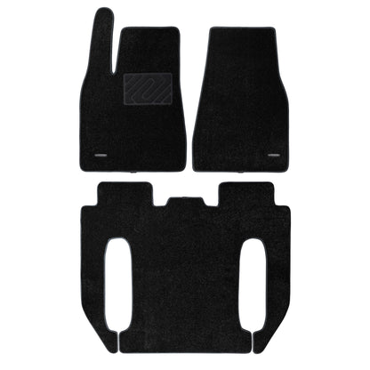 WENNEBIRD Superior Carpet Floor Mats for 2021-2024 Tesla Model X 7 Seater - 4pc