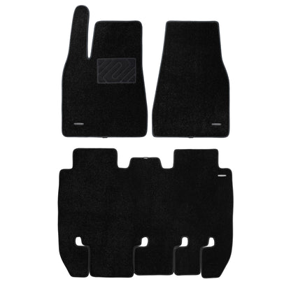 WENNEBIRD Superior Carpet Floor Mats for 2021-2024 Tesla Model X 7 Seater - 4pc