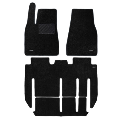 WENNEBIRD Superior Carpet Floor Mats for 2021-2024 Tesla Model X 7 Seater - 4pc
